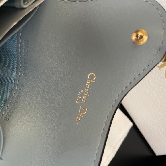 Authentic Brand New Christian Dior Cloud Blue Saddle Flap Card Wallet - Picture 4 of 6